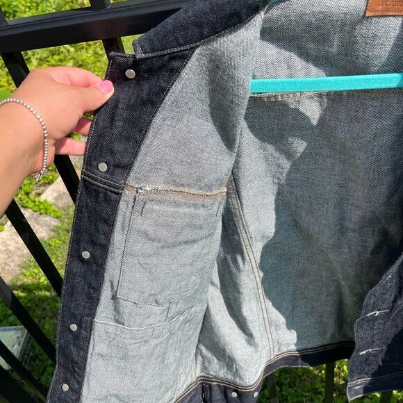 J Crew Classic Denim Jacket in Dark Blue Rinse Wash - Picture 11 of 11